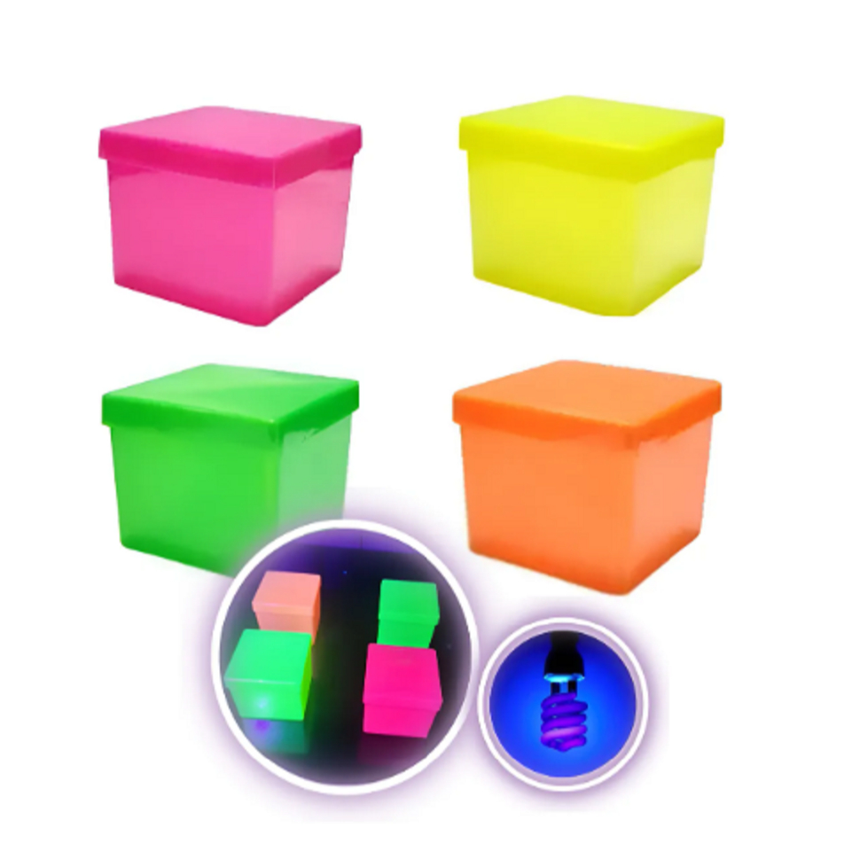10 Caixinha Neon Lembrancinha Decoração brilha na luz Negra em Oferta na Shopee