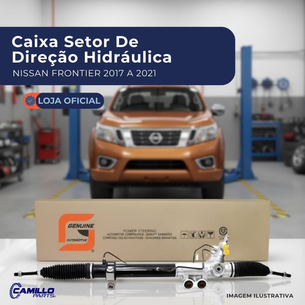 Caixa Setor Direção Hidráulica Nissan Frontier 2017 2018 2019 2020 2021 Pinhão Estriado Genuine Automotive