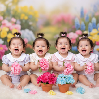 Body de Bebê Feminino Gola Bordada Rococó Manga Curta Princesa 100% Algodão em Oferta na Shopee