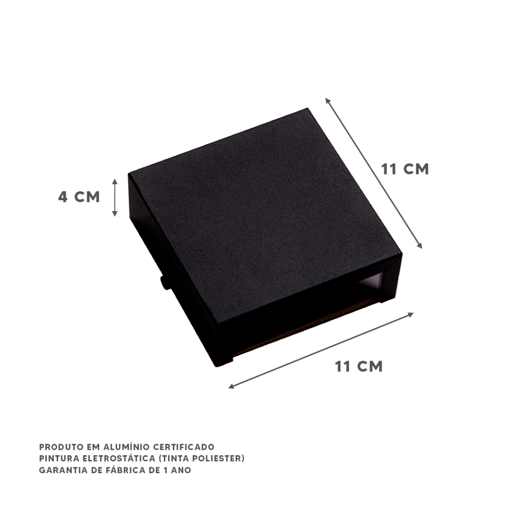 Arandela Luminaria Slim 1 Foco Externa Parede Muro Alumínio Ar1111 — imagem 2 de 2