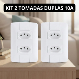 Kit 2 Tomadas Duplas 10A Linha Aria Tramontina – Ideal para Casa e Escritório em Oferta na Shopee
