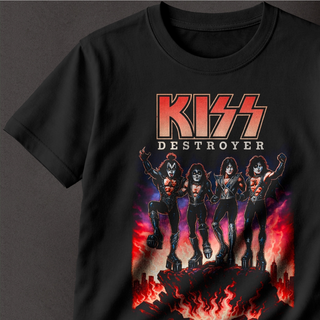 Camiseta Unissex Banda De Rock Kiss Destroyer Camisa Hard Rock 029
