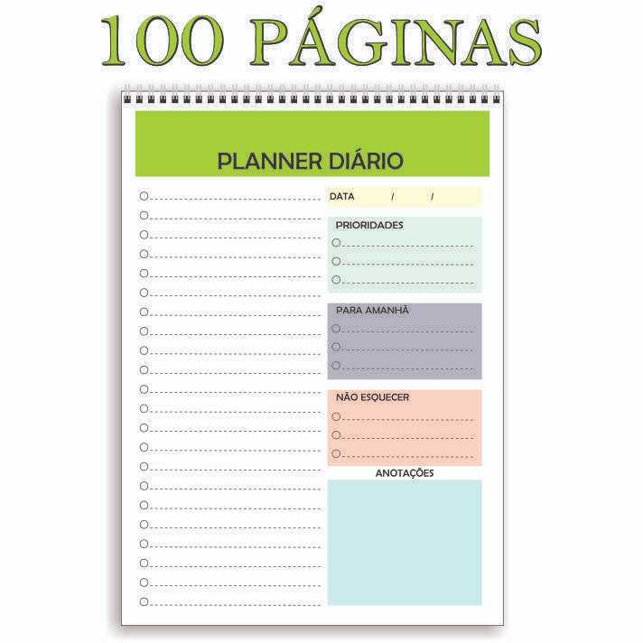Agenda 2026 Caderno de Anotações Planner Diário