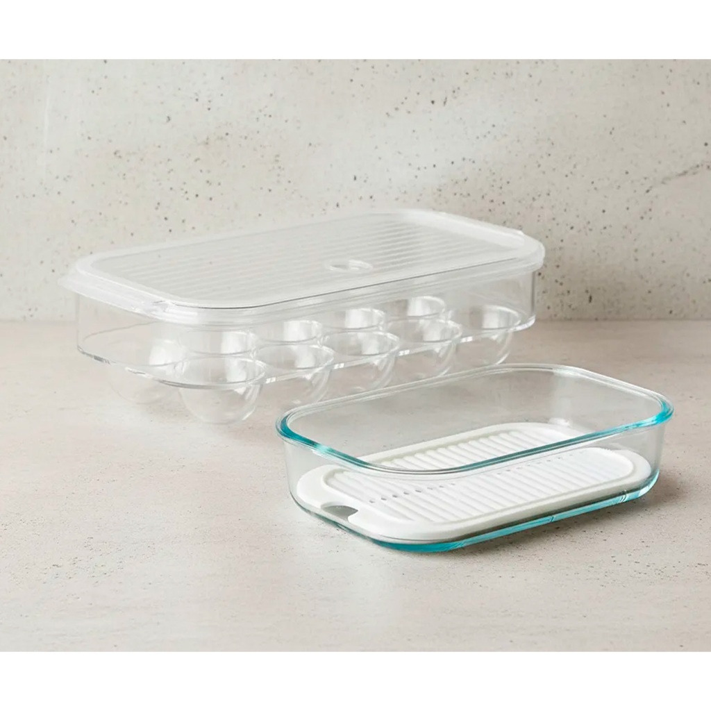 Kit Porta Ovos 16 Unidades + Porta Frios Com Tela Organizador De Geladeira e Armário Plasnorthon