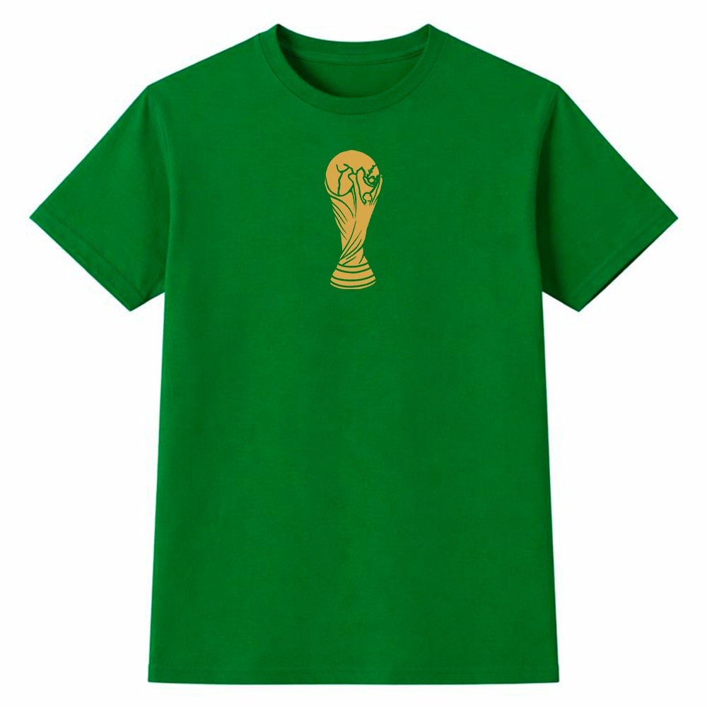 Camiseta Masculina 100% Algodão Camisa Copa do Mundo Futebol Brasil Mundial Torcida Casual Dia a Dia