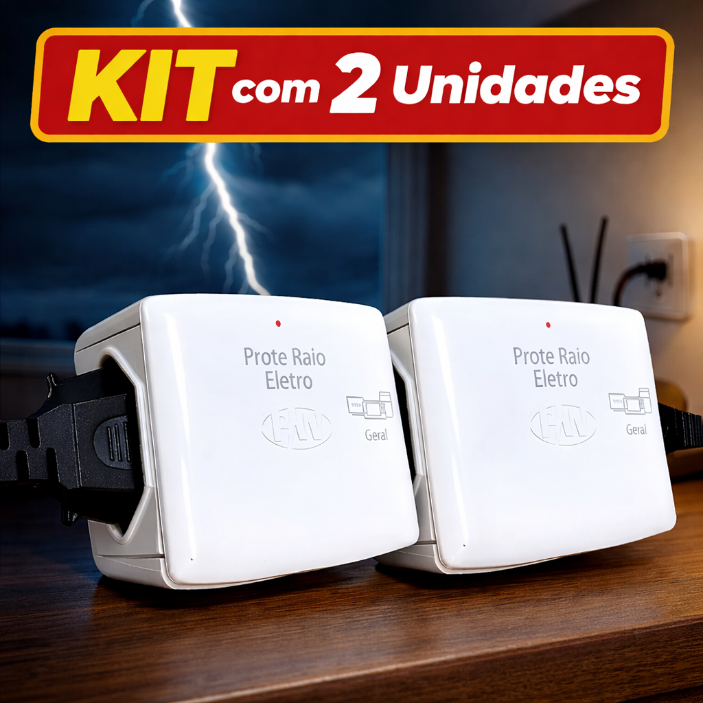 Kit 2un Protetor Contra Raios Descargas Eletro ORIGINAL em Oferta na Shopee