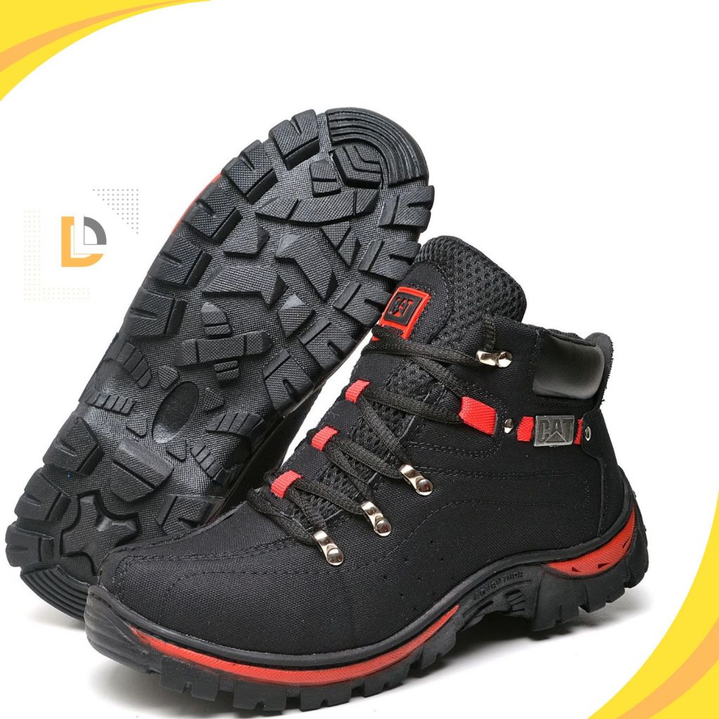 Bota Adventure Masculina Coturno  Bota Trabalho Trilha Lona Reforçada em Oferta na Shopee