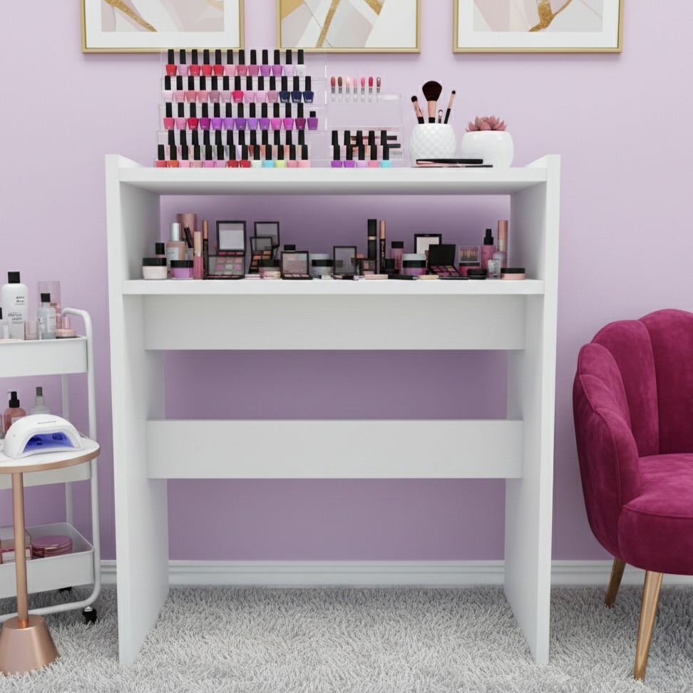 QUEIMA DE ESTOQUE - Mesinha Computador Multiuso Quarto Sala Escritório Branco