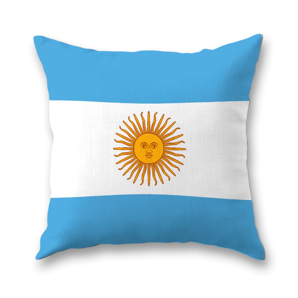 Capa de Almofada Oxford 40x40 Copa 2026 Bandeira Brasil Argentina Portugal Itália Decoração Temática