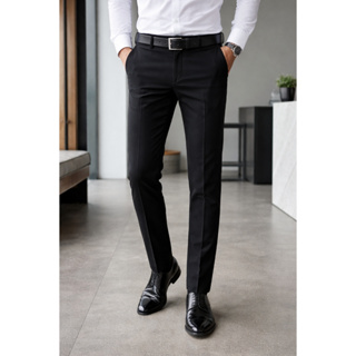 Calça Masculina Social Slim - Não Amassa, Corte Alfaiataria, Ideal para Trabalho em Oferta na Shopee