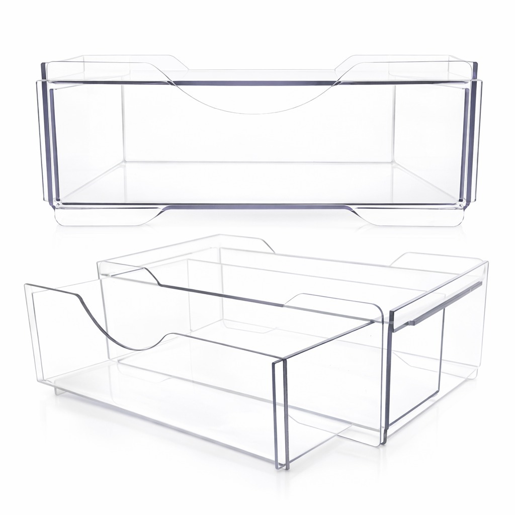 Organizador acrílico gaveteiro empilhável modular 1 gaveta grande