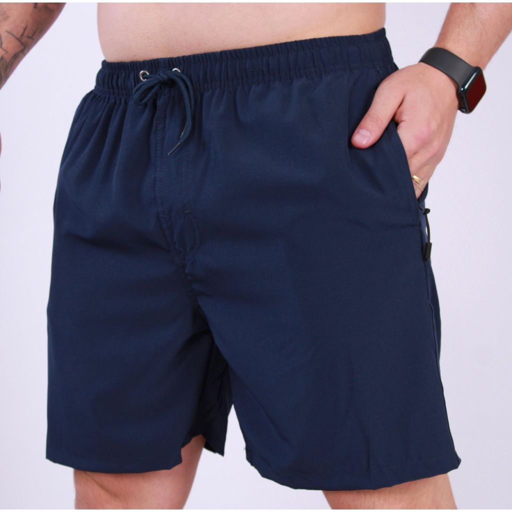 Short Treino Bermuda Masculina Tactel com Elastano Academia Corrida Esporte Short