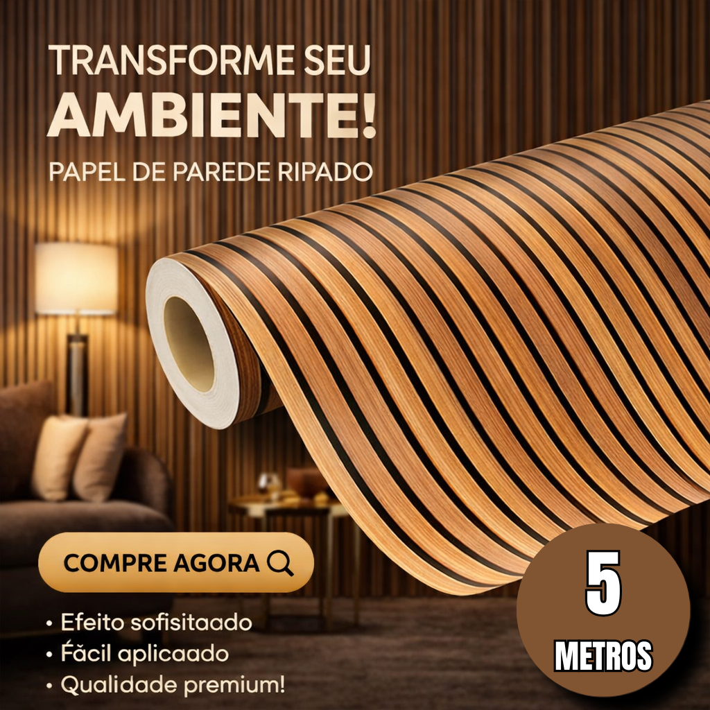 Papel Parede Adesivo Ripado 5 Metros Impermeável Quarto Lavável Sala Antimofo Resistente a Calor em Oferta na Shopee