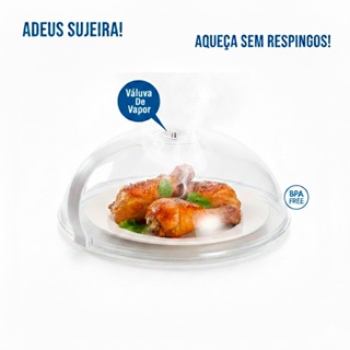 Tampa Para Micro-ondas Anti Respingo Com Alça E Válvula De Vapor - Livre de BPA em Oferta na Shopee
