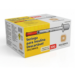 Seringa Insulina 0,5ml Ag Fina 8x0,30mm 30G - Cx 100un em Oferta na Shopee