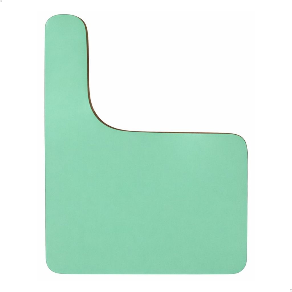 Prancheta Escolar Classica Frontal Direita em Madeira Multilaminada com Formica Verde Claro