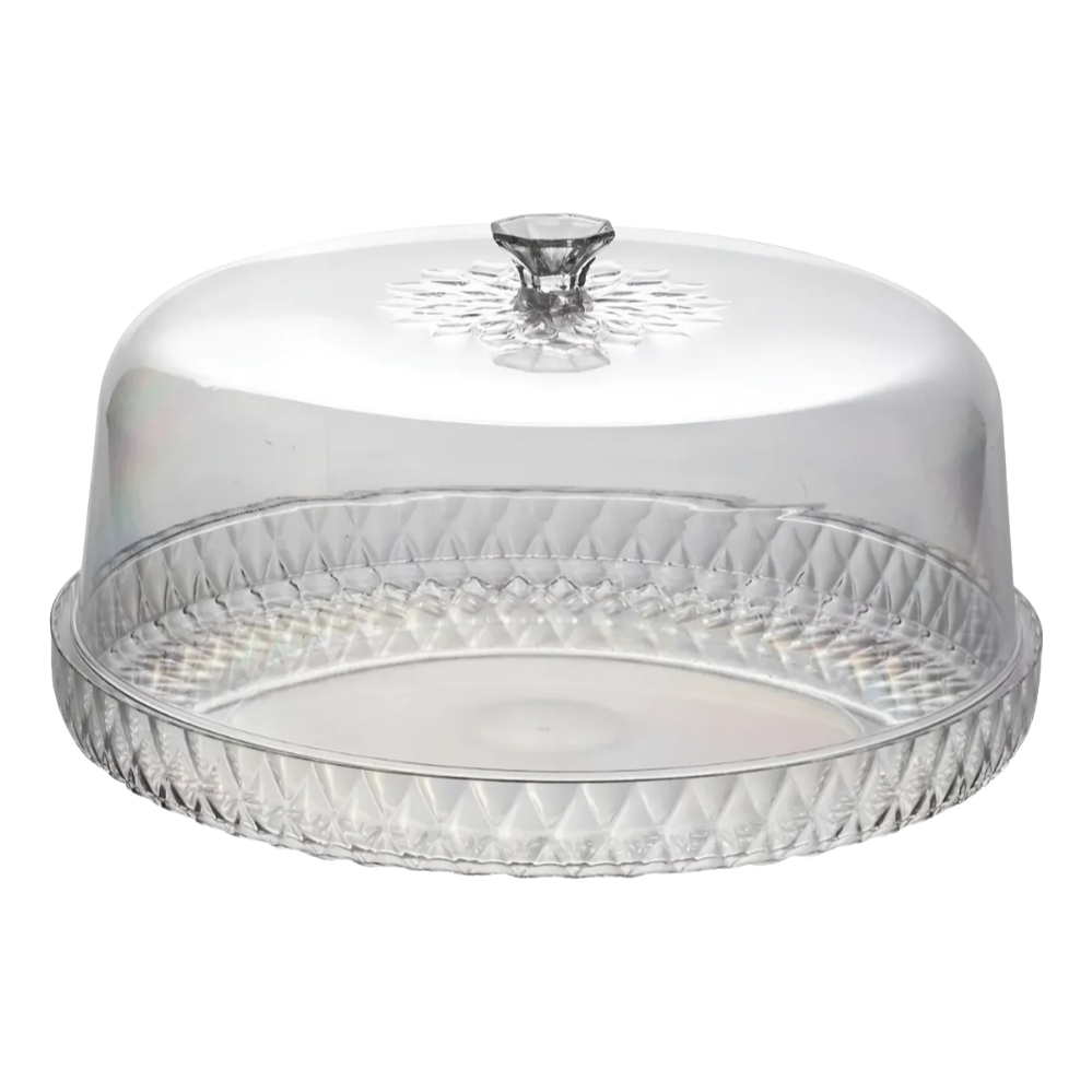 Boleira Porta Bolos E Tortas Com Cúpula Glamour Plasútil 26cm em Oferta na Shopee