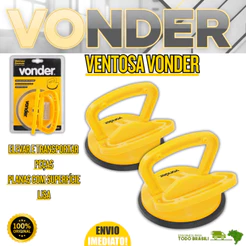 Ventosa Simples Manual Para Espelhos Vidros Cerâmica Vonder Até 25Kg Oferta Premium Uso Profissional