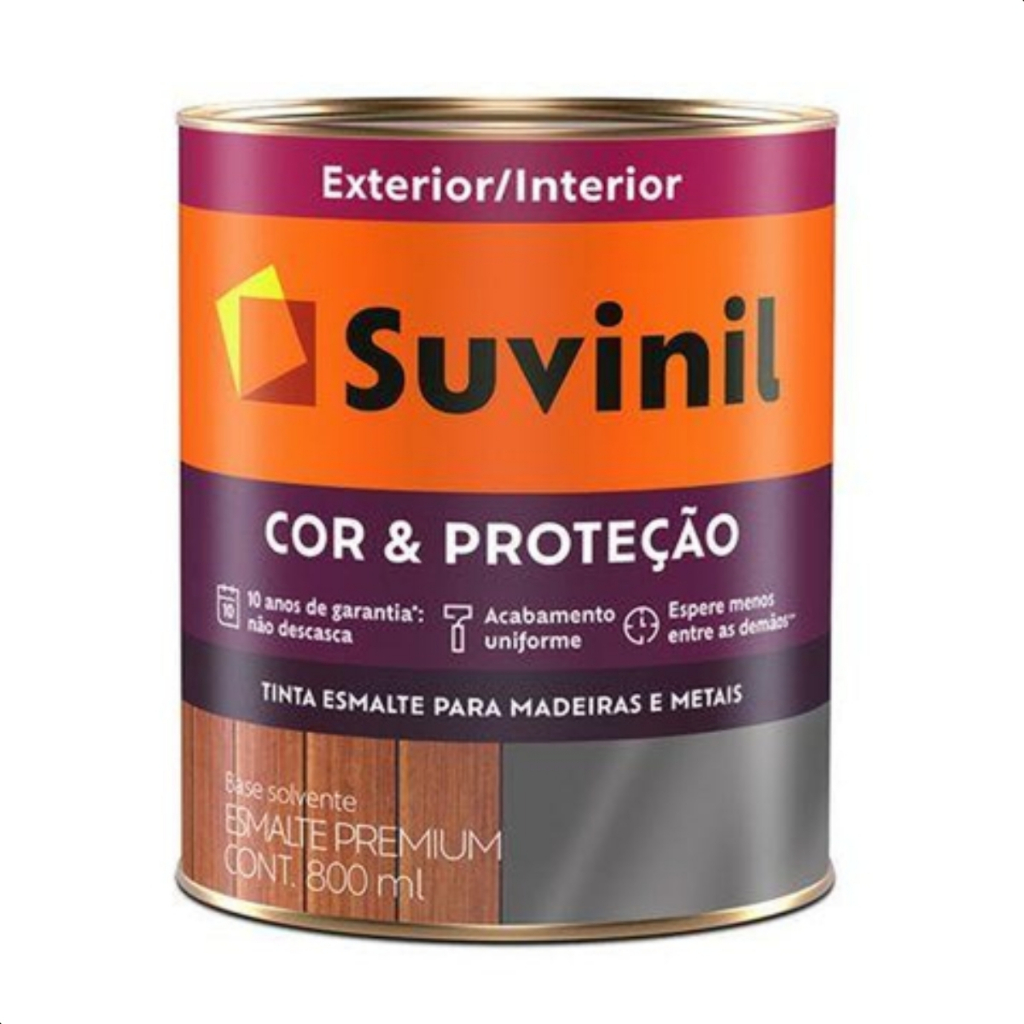 Tinta Esmalte Suvinil Cor e Proteção Brilhante 800ml - Cores em Oferta na Shopee