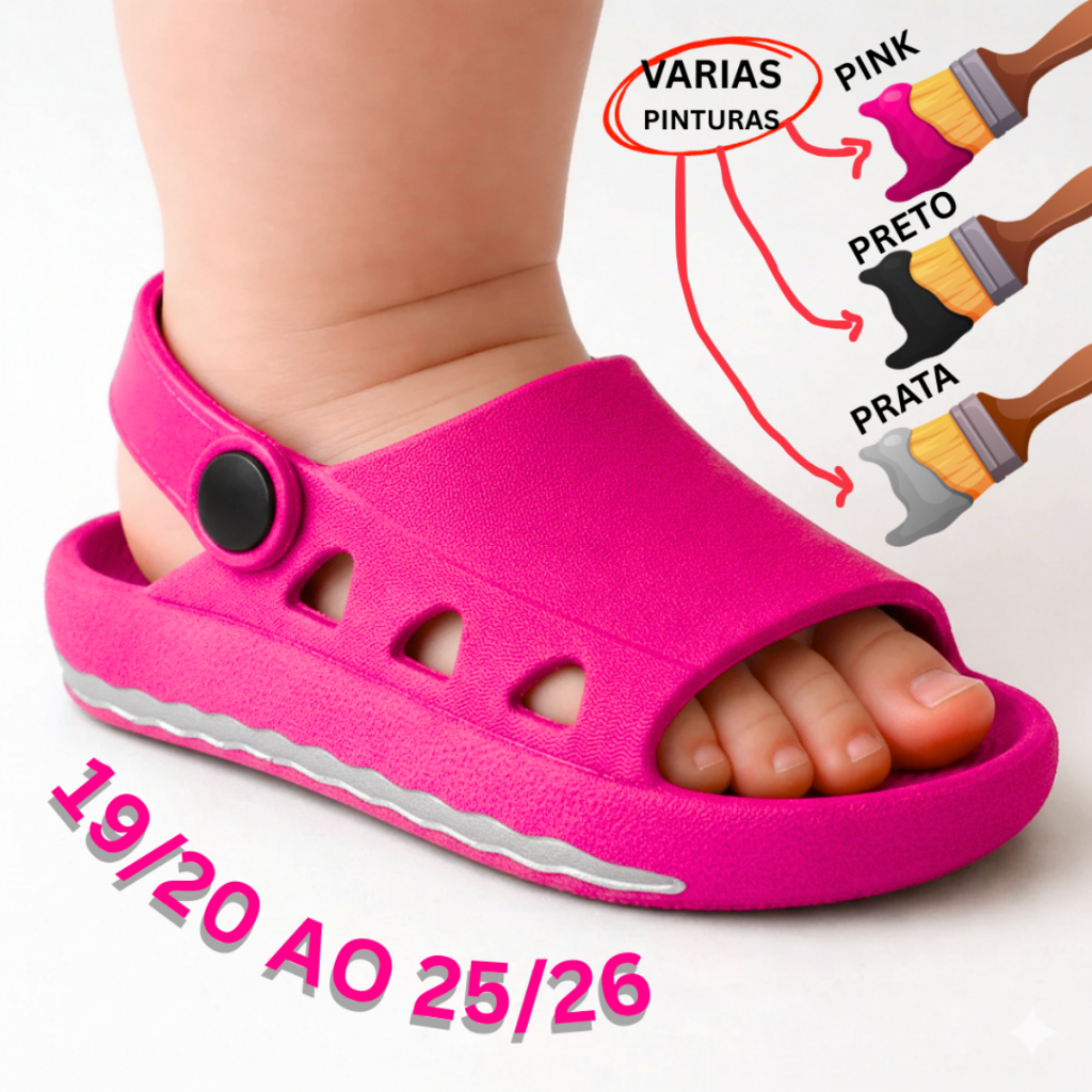 Babuche Infantil Baby Chavenos | Sandália Chinelo Confortável para Bebê | Números 19 ao 26 | Leve e Macio - MARROM