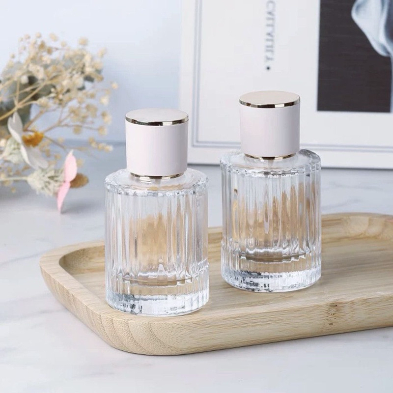 Frasco Perfume modelo Redondo Paris de 30ml ou 50ml Luxo de vidro válvula Spray
