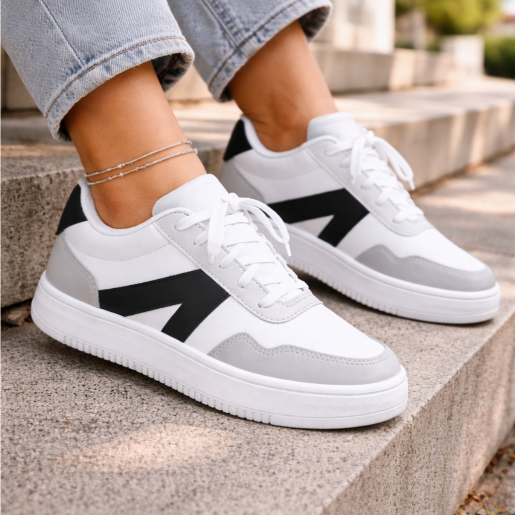 Tênis Feminino Estiloso Casual Urbano Confortável Super Moderno Dia a Dia Caminhada Promoção