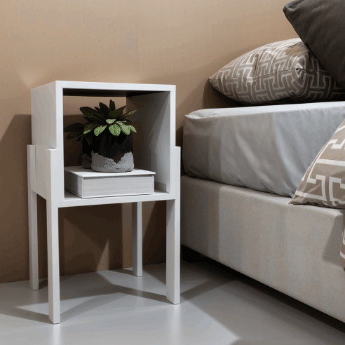 Mesa de Cabeceira Quadrada, criado quadrado, Criado lateral de cama, mesa de apoio