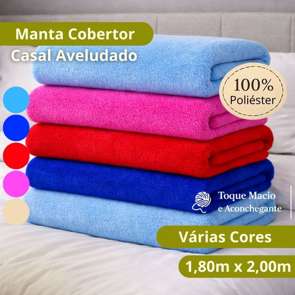 Cobertor Manta Fofinha Casal 1,80m x 2,00m OU Manta Pet 0,90mx1,00m Microfibra Super Macia Quentinha Antialérgica