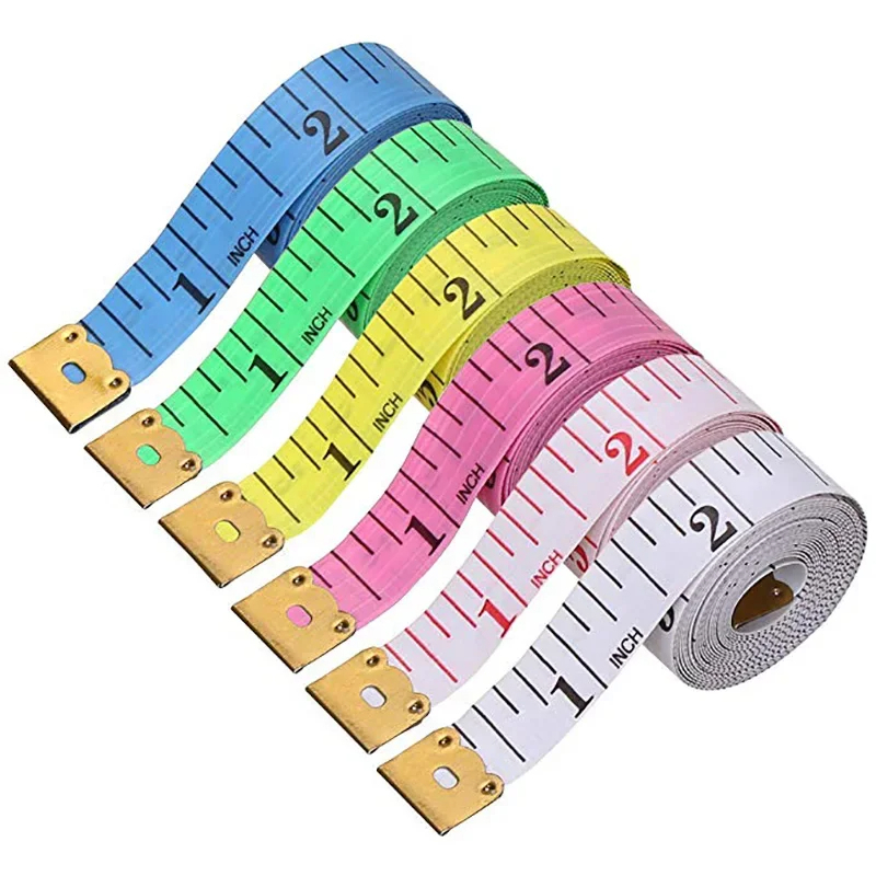 Kit 3, 6, 9 ou 12 Fitas Métrica Medida Corporal Costura Flexível 1,50M Trena Avaliação Dieta Cintura