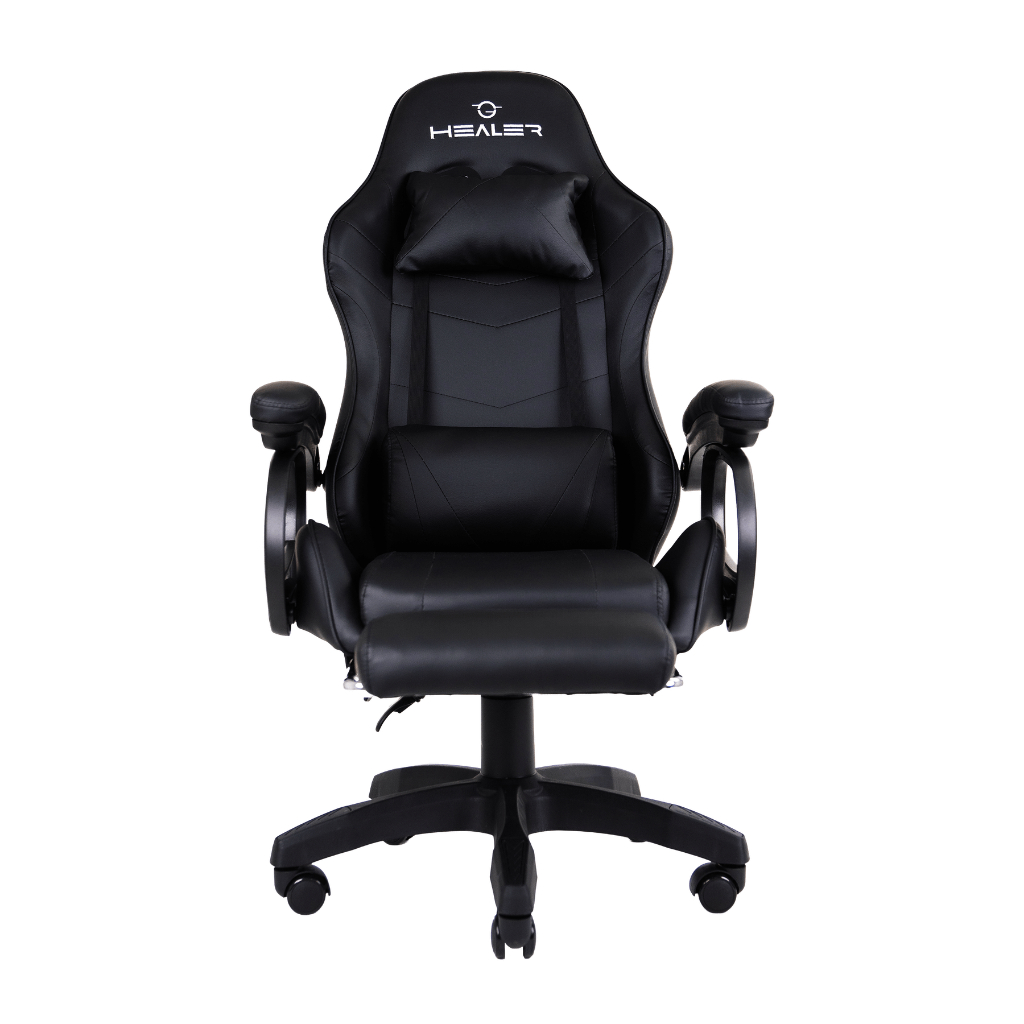 Cadeira Gamer com Apoio de Pés Level Preta Healer em Oferta na Shopee