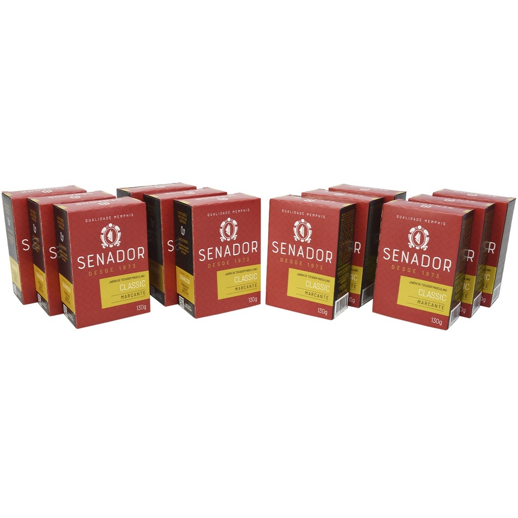 Kit Sabonete Perfumado Senador Em Barra Original 130g Classic Marcante