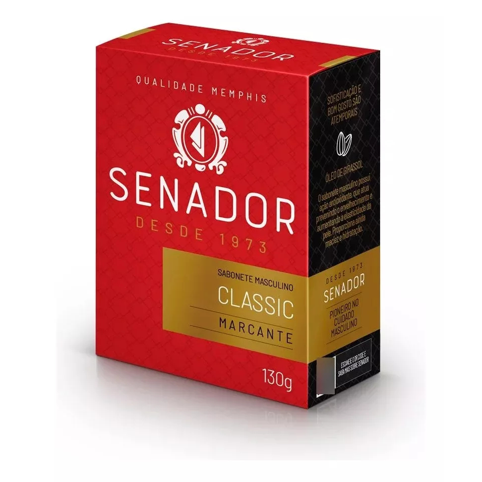 Kit Sabonete Perfumado Senador Em Barra Original 130g Classic Marcante em Oferta na Shopee