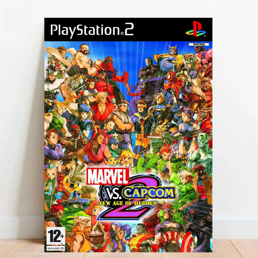 Quadro Placa decorativa Geek Gamer Marvel vs. Capcom video games Arte Poster A2 03