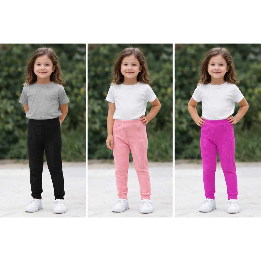 KIT 03 CALÇAS INFANTIL FEMININA CALÇA INFANTIL MENINA CALÇA INFANTIL ESCOLA BRINCADEIRAS PASSEIO