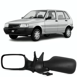 Par/UN Retrovisor Uno Fire Flex 2001 2002 2003 2004 4p Controle