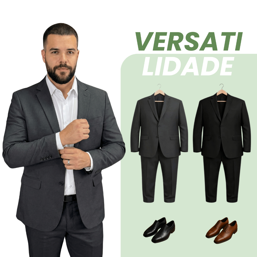 Paleto Masculino Plus Size Microfibra Tecido Flexivel Preto Terno Masculino Corte Italiano Premium
