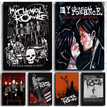 Kit 10 Quadros Decorativo My Chemical Romance Decoração Rock — imagem 2 de 2