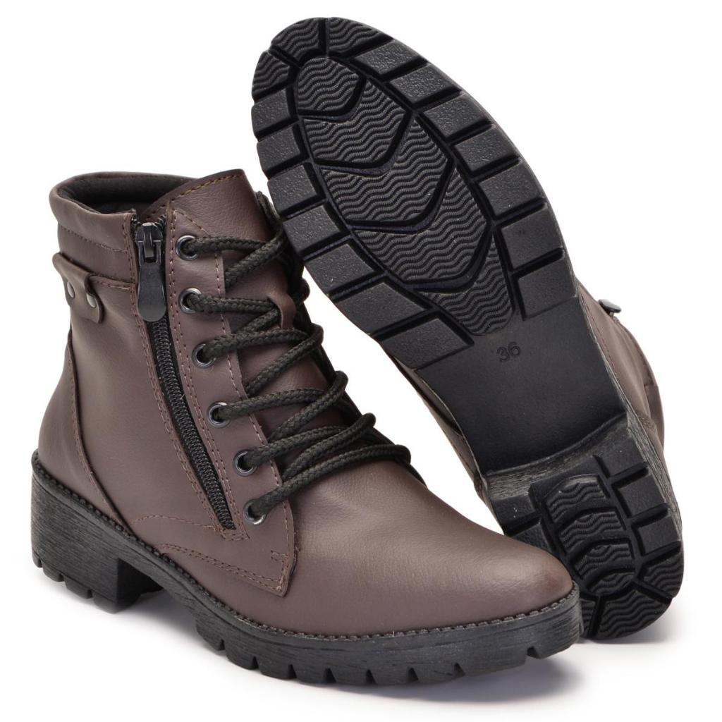 Bota Coturno Feminino Tratorada Casual Urbana Ideal Para O Dia A Dia
