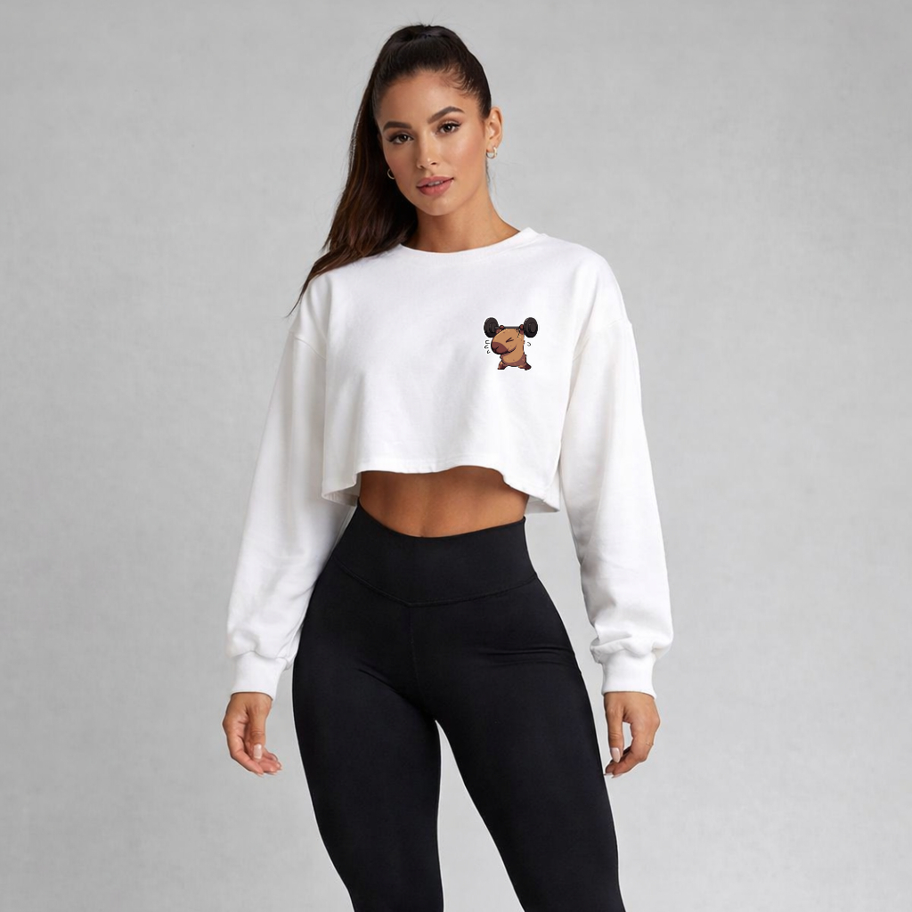 Cropped Moletom Feminino Estampa Capivara Fitness Estilosa Conforto  Qualidade Premium Blusa Tendência de Frio- em Oferta na Shopee