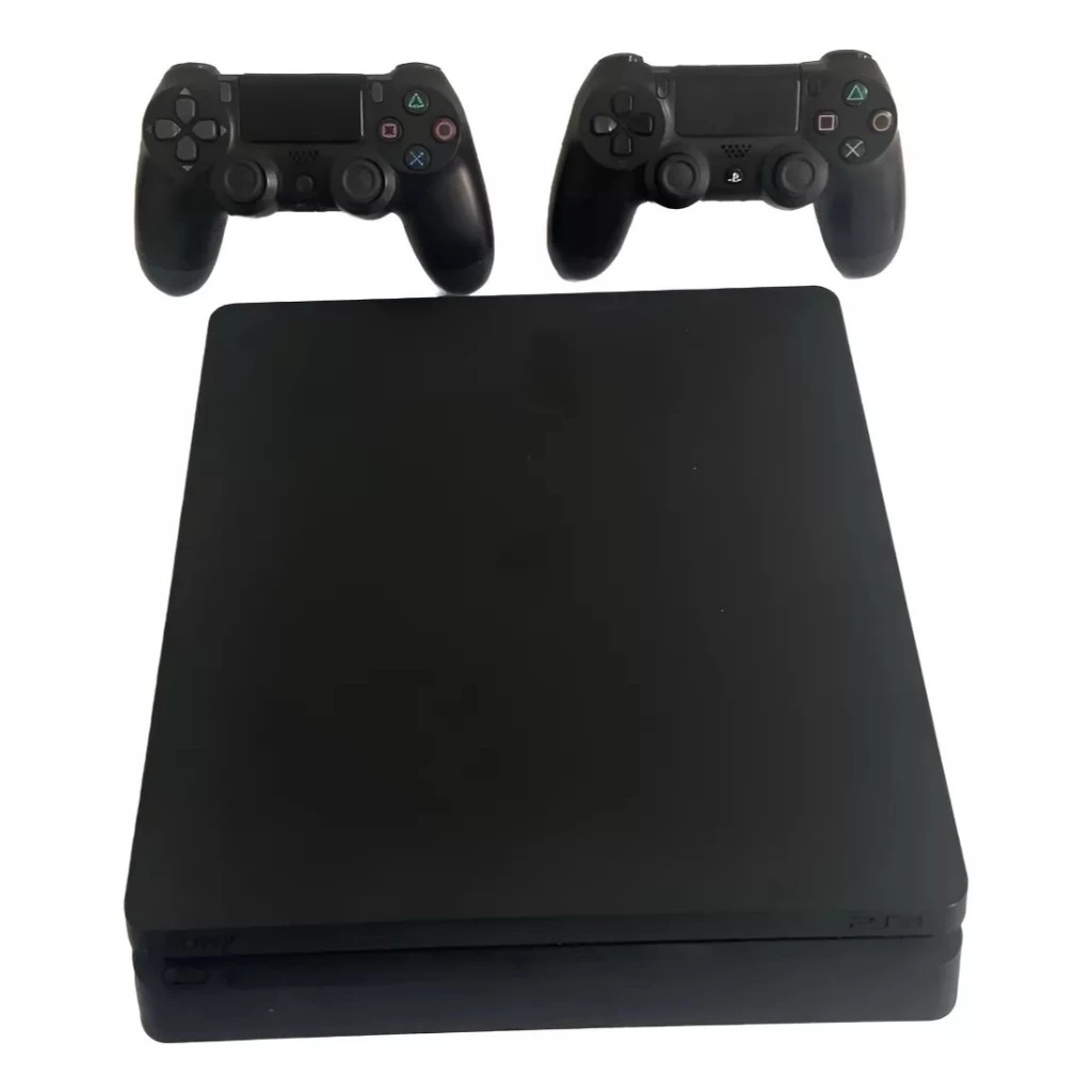 Playstation 4 PS4 Slim HD 1TB com 2 Controles + Jogo (Usado)