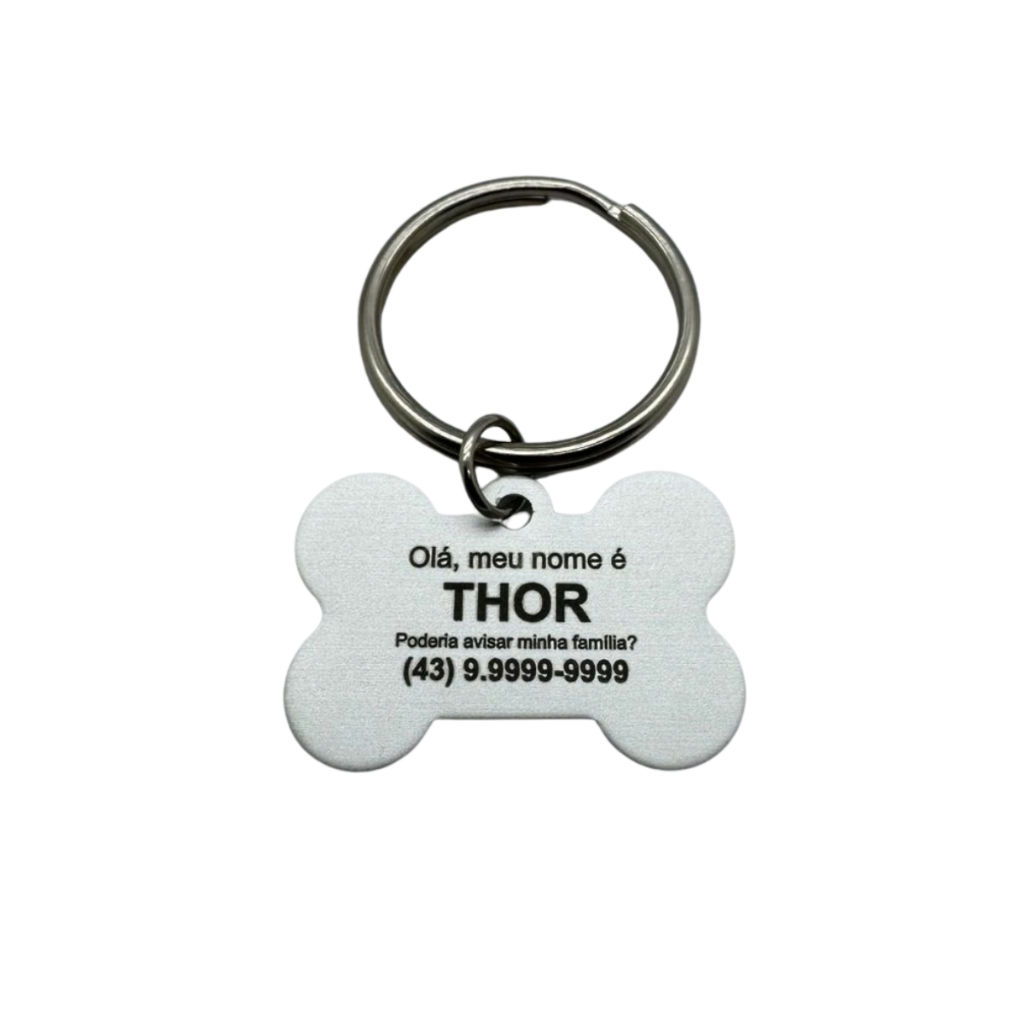 Kit 2 Pingentes Pet Personalizados para Coleira | Tag ID Cachorro com Contato Telefônico