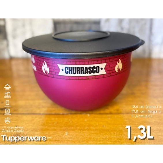 Tupperware Tigela Murano Sabor Na Brasa 1,3 Litro Tupper