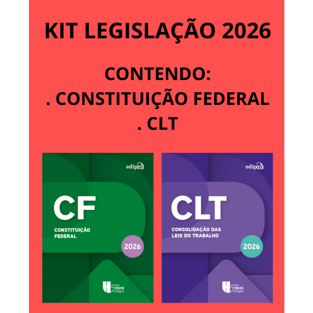 Livro Constituição Federal 2026 + CLT 2026 - Coleção Minicódigos - Livros de direito