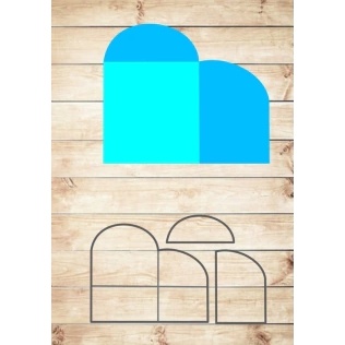 cortador moldura arco 8x7cm em Oferta na Shopee