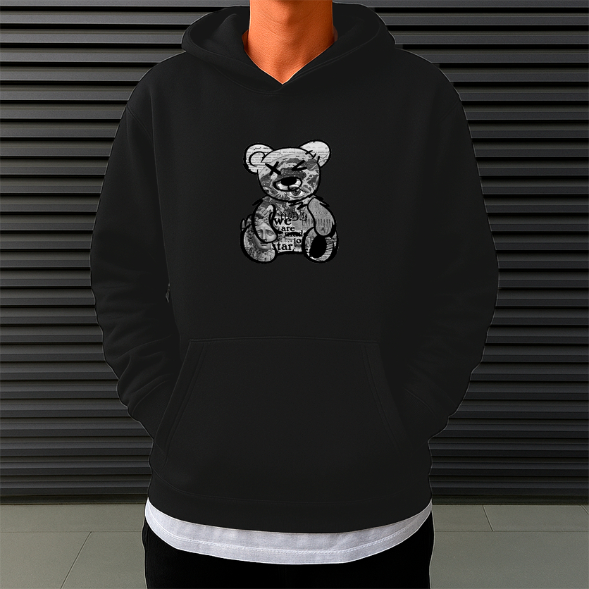 Blusa Moletom Canguru Streetwear Urbans Life Jornal New Unissex Masculino e Feminino Flanelado Blusa de Frio Estampado