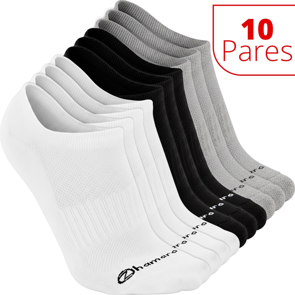 Kit 10 Pares Meias Zhamaro Soquete Sapatilha Meia Cano Curto Baixo Algodão Masculina Feminina Unissex Academia Lupo em Oferta na Shopee