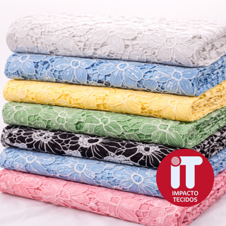 Tecido Laise Richilieu premium 100% algodão 1 metro x 1,40 em Oferta na Shopee