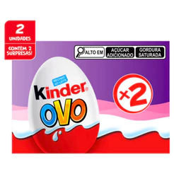 Chocolate Kinder Ovo Menina Brinquedo 20g C/2 Unidades Demonstrações de Carinho Ferrero Rocher