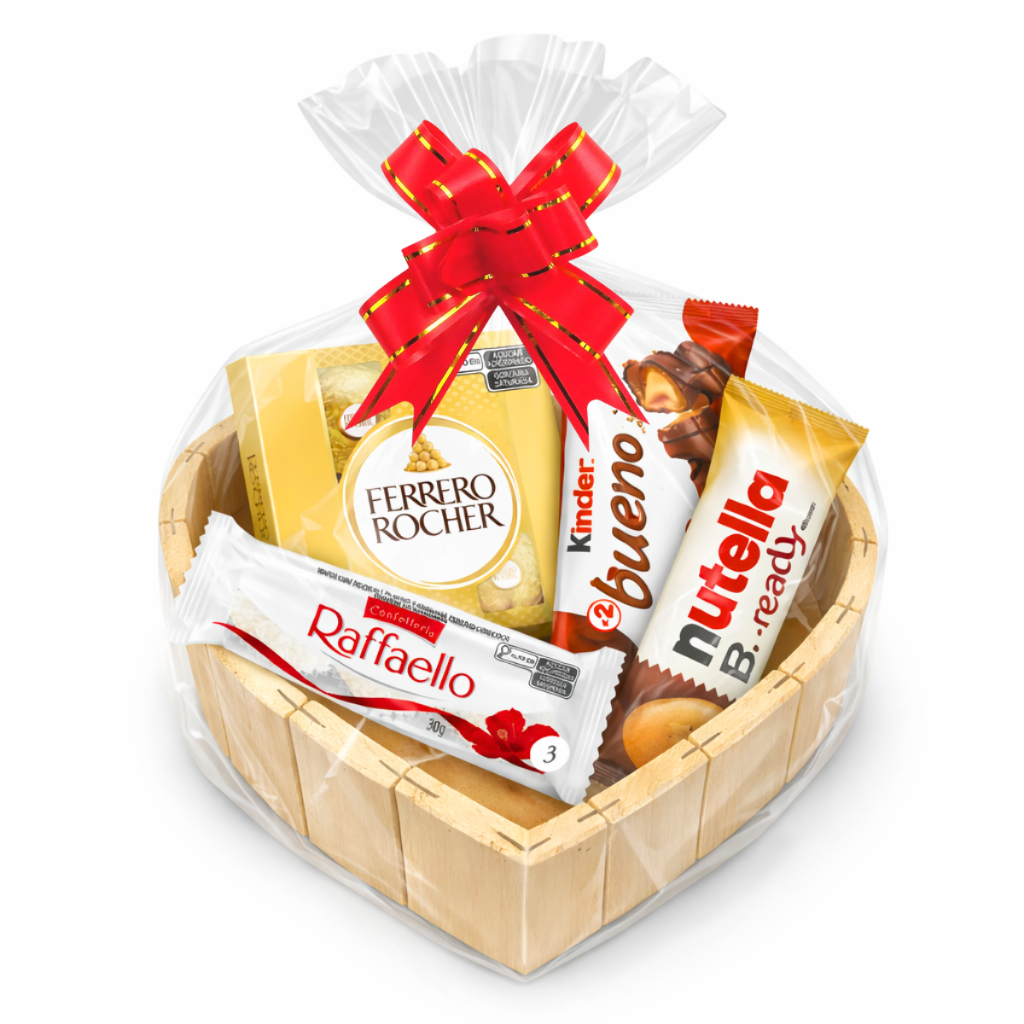 Cesta Pequena Dia dos Namorados Coração Presente Romântico Ferrero Presente Dia Das Mulheres em Oferta na Shopee
