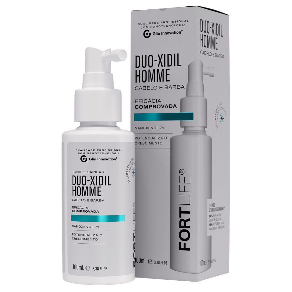 Duo-Xidil 7 % Spray HOMME 100ml Cabelo e Barba Tônico Capilar- Fortlife - Original